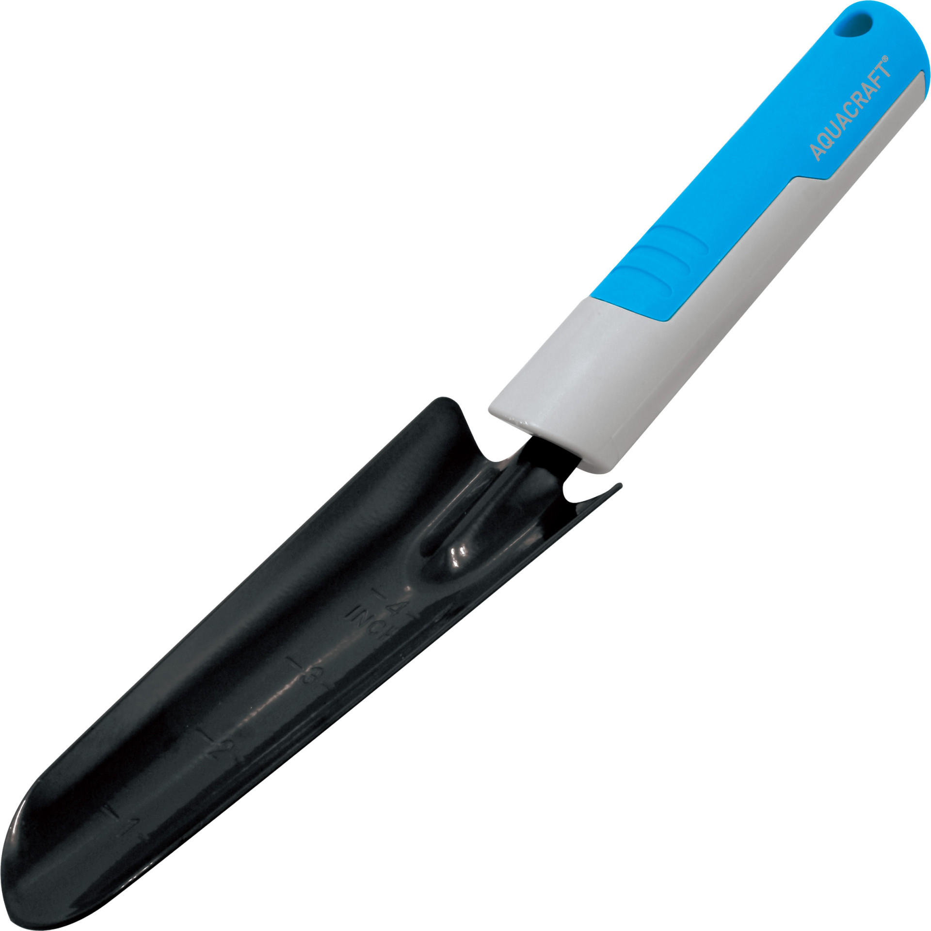 Metal garden shovel for digging hard and stony soil