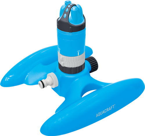 Multi-pattern garden sprinkler with adjustable full or partial circle coverage