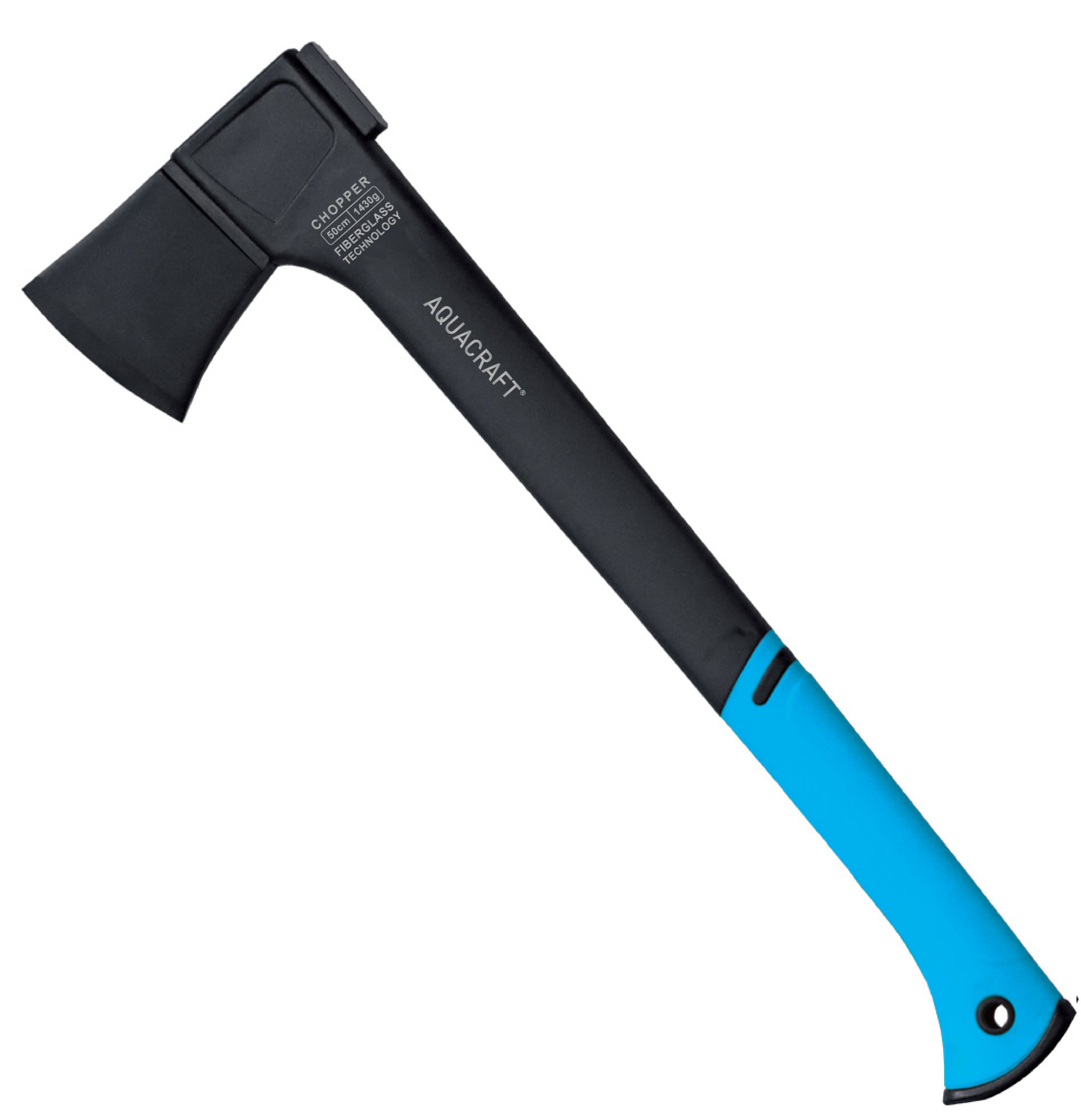 Wedge-shaped wood splitting axe for outdoor use